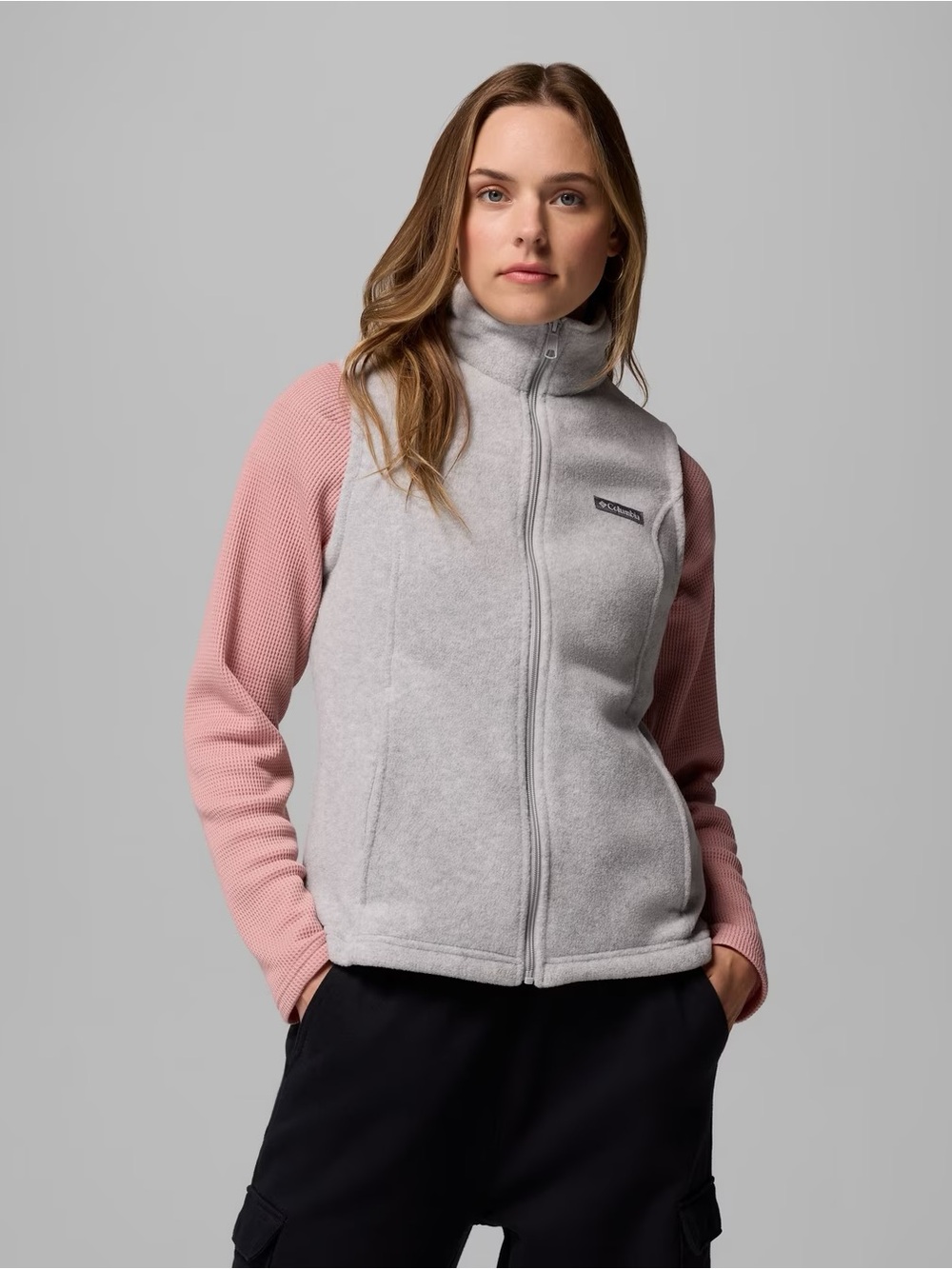 Columbia Women's Benton Springs Fleece Vest - Cirrus Grey Heather, size XL
